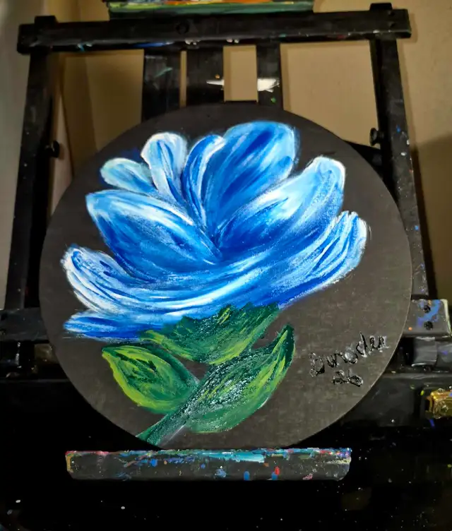 Round acrylic canvas