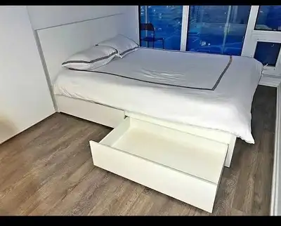 Ikea Queen bed and mattress!! cash on delivery , View more