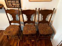 Antique Wooden Dining Chairs (6)