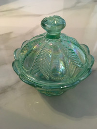 Imperial glass covered candy dish 