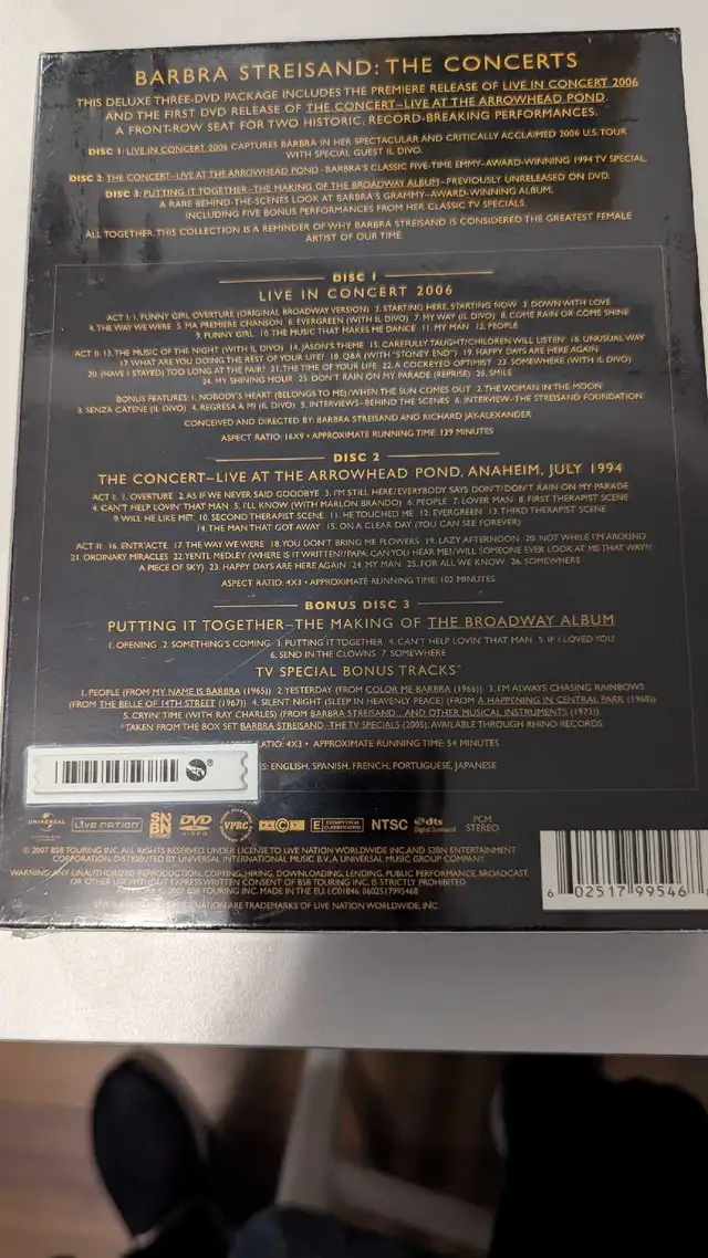 Barbra Streisand The Concerts63347539001987121