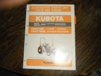 Kubota B20 Tractor, Loader TL420, BackHoe   Parts List Manual