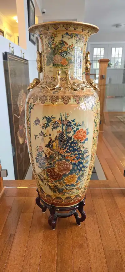 Oriental Large Vase with stand, View more