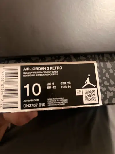 Jordan 3 Black Cement, View more