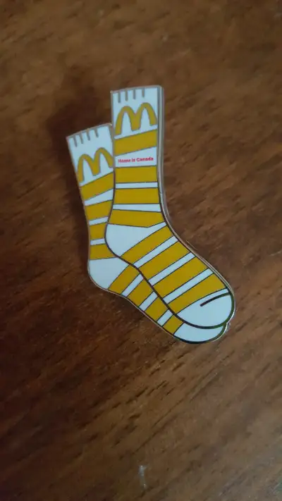 Mcdonald's Socks Lapel Pin *Home is Canada*, View more
