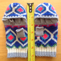 Kids convertible wool gloves