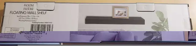 18inch Black Wall Shelf - Brand New In Box in Home Décor & Accents in Markham / York Region - Image 3