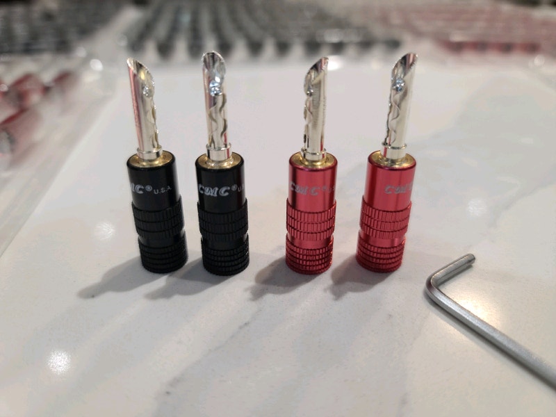 Banana plugs bfa-z style rhodium plated for speaker wire | Other | City ...