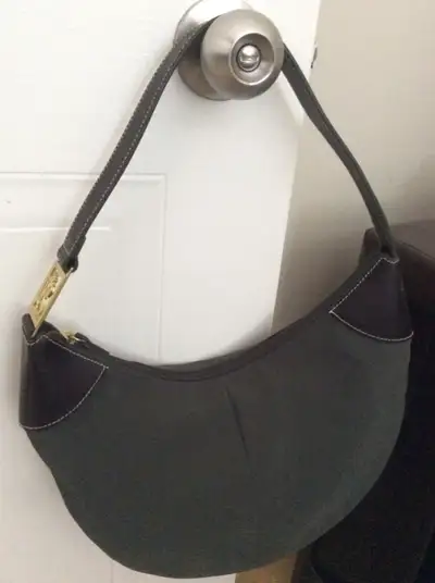 Ralph Lauren hobo green bag with leather strap, View more