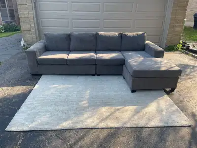 Free Delivery  Leons Grey couch Grey Sectional sofa Lshape , View more