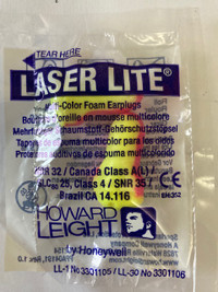 Laser Lite Multi-Color Foam Earplugs - 67 pair