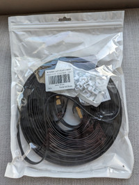 Busohe 60ft CAT 7 Flat Ethernet cable w/clips