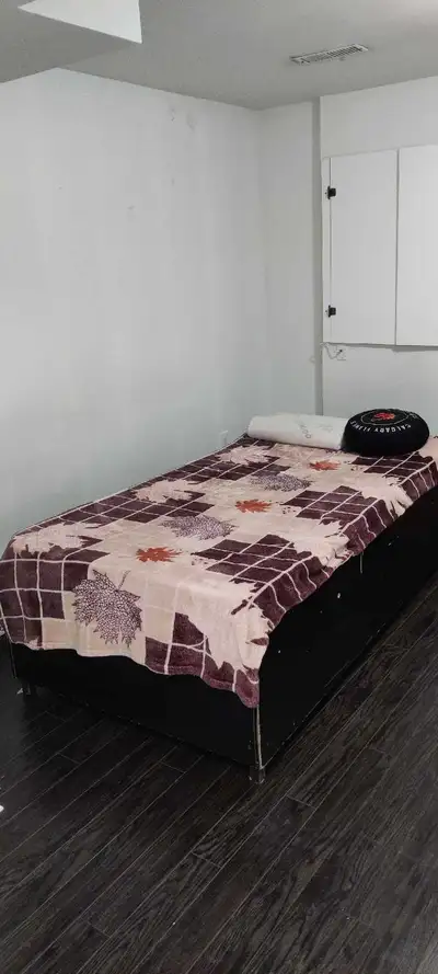 shared furnished room in basement rental for male or femalep