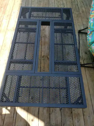 black steel convertible patio table , View more