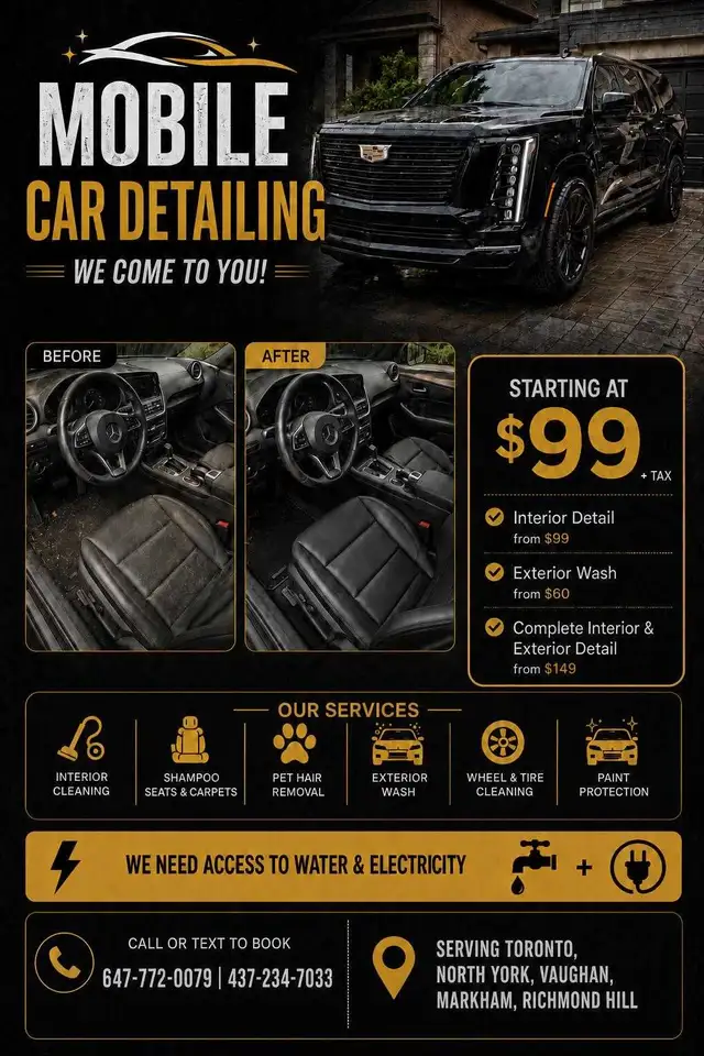 Mobile car detailing 