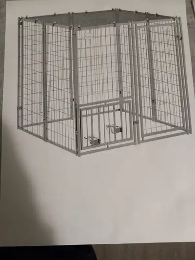 Free in Clareview. PawHut Dog run. Welded wire Outdoor Dog Kennel with bowls. Brand new. In original...