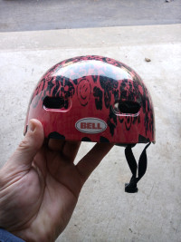 Girls pink bike helmet 