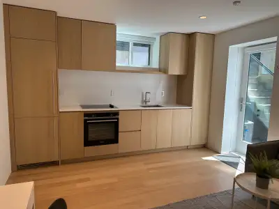 Modern, fully furnished 1-bedroom basement suite in a newly built house, located in the desirable We...
