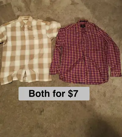 2 Men Dress / Polo / Golf Shirt (42/large) for $7, View more