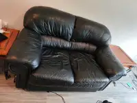 cosy real leather couch sofa in Abbotsford