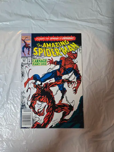 Both Amazing Spider-man 1st appearance Carnage comic + 1st Cameo, View more