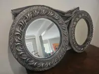 Two round mirrors. 2ft by 2ft
