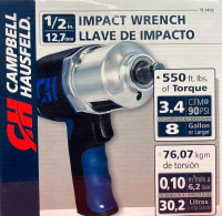 (NEW) Air Impact Driver Wrench Twin Hammer 1/2" (TL140200AV)