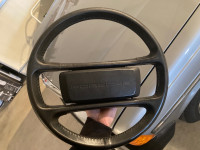 Genuine Porsche 4 Spoke Black Leather Steering Wheel