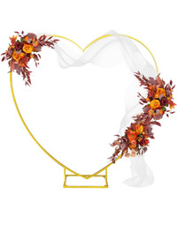 6.5FT Heart Shape Wedding Arch Backdrop Stand