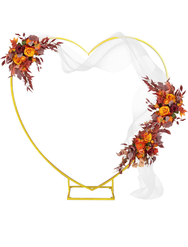 6.5FT Heart Shape Wedding Arch Backdrop Stand in Patio & Garden Furniture in Kitchener / Waterloo