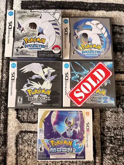 All games are authentic and CIB. They're all clean and well looked after. SoulSilver comes with ever...
