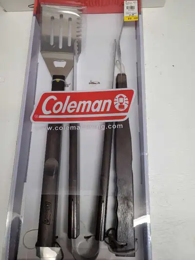 I'm selling a new Coleman BBQ tool set, perfect for grilling season. The set includes a spatula, ton...