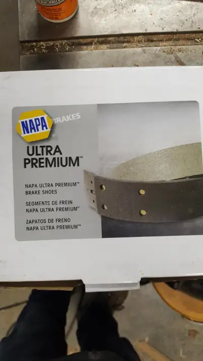 New Brake parts for 2010 Ram 1500 or similar - includes 4 NAPA rear brakes shoes, 3 front disc pads,...