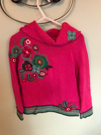 Catimini Fuscia turtleneck sweater size 5