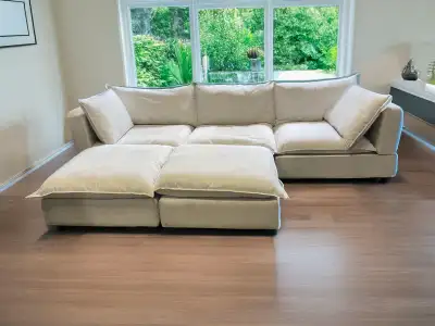 Cloud Modular Sectional 5 Pieces - Light Grey, View more