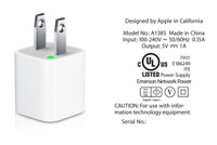 Apple A1385 USB Cube 5W Wall Charger for iPod, iPad, iPhone