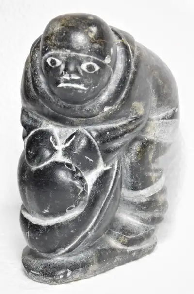 Inuit soapstone sculpture HUNTER by Joshua Nappatu Qaqutu, View more