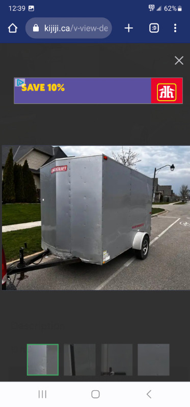6' x 10' Plus V Nose Contractors Enclosed Cargo Trailer 6' High in Cargo & Utility Trailers in Windsor Region