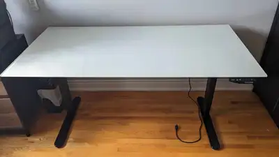 Sit stand desk Ikea glass top PrimeCables legs, View more