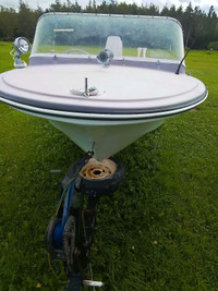 16 ft boat with trailer 40 motor need work 