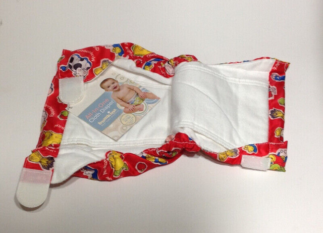 New Bumkins Cloth AIO Diaper ~ Medium Fits 12 - 22 lbs in Bathing & Changing in Winnipeg - Image 2