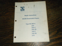 Sachs SA 290, SA 340, SA 370 Snowmobile Engine Repair Manual