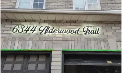 LED Script Number Home Address Cursive Custom Letter Light Sign, View more