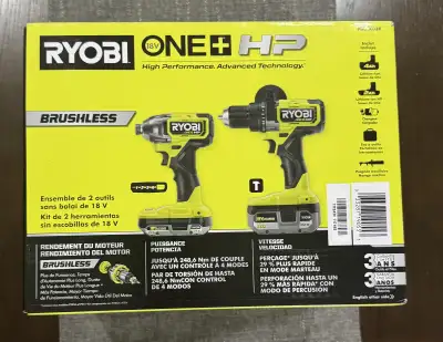 RYOBI 18V ONE+ HP Brushless Hammer Drill & 3-Speed Impac, View more