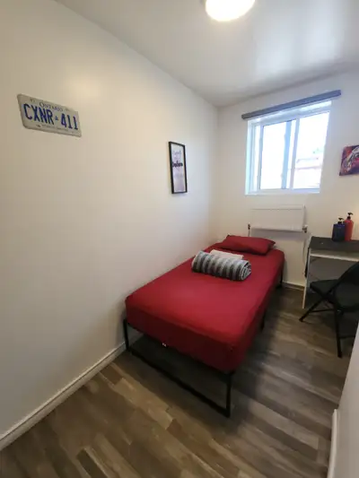 Located near Jane and Eglinton Ave West (https://g.co/kgs/RcSRfPL) Private room with a door and a lo...