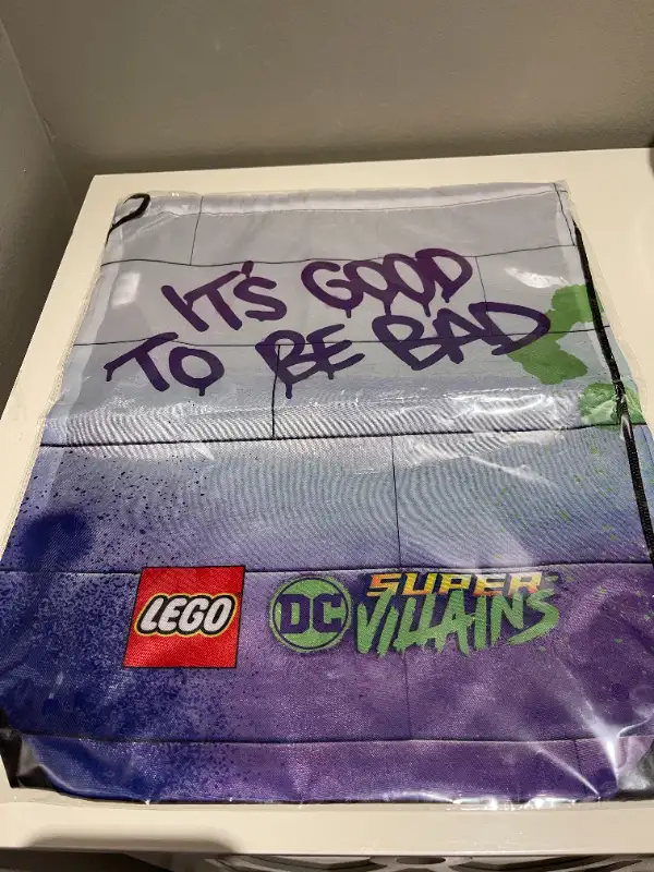 NEW DC Super Villains Lego Drawstring Bag in Other in Markham / York Region - Image 2