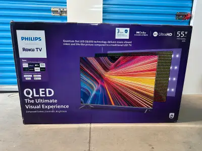 55” PHILIPS 4K QLED SMART TV - 1 YR PHILIPS WARRANTY, View more