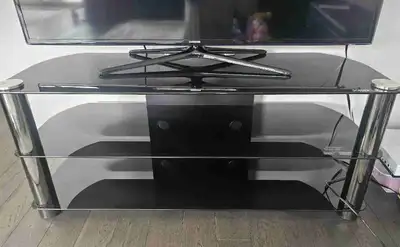 Modern Black Glass TV Stand, View more