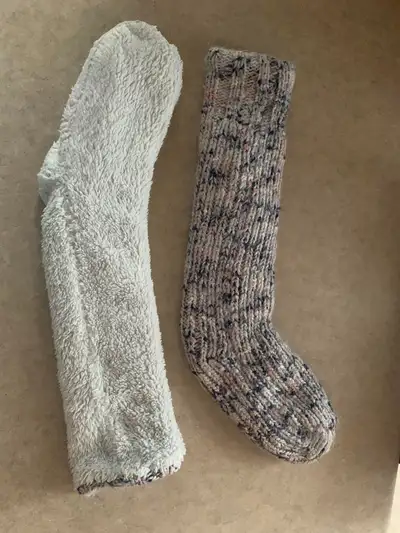 Chaussettes d’intérieur doublées pour adultes COMME NEUVES porté, View more