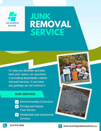 Junk Removal Service. Home or Commercial
